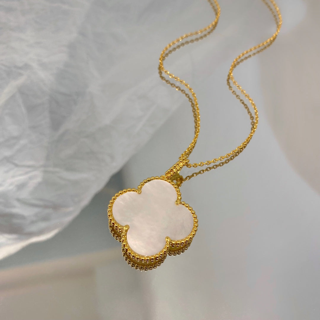 [Clover-Jewelry]CLOVER 25MM MOP LARGE PENDANT NECKLACE