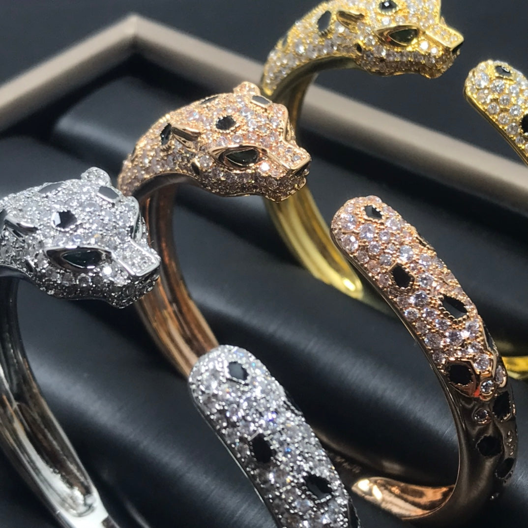 [Clover-Jewelry]PANTHERE BIG BRACELET DIAMONDS