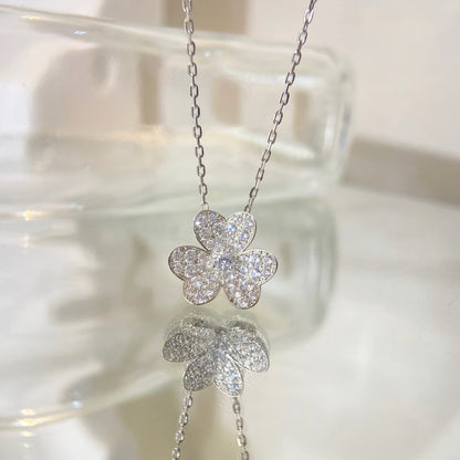 [Clover-Jewelry]FLOWER DIAMOND NECKLACE