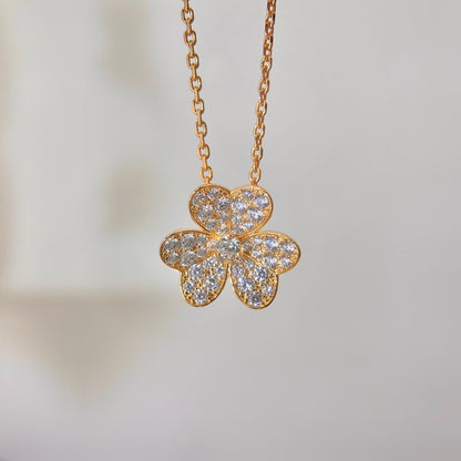 [Clover-Jewelry]FLOWER DIAMOND NECKLACE