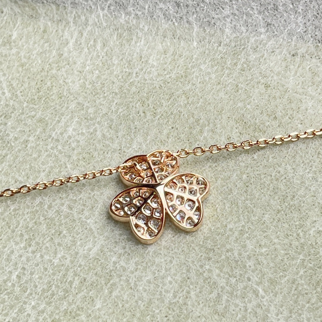 [Clover-Jewelry]FLOWER DIAMOND NECKLACE