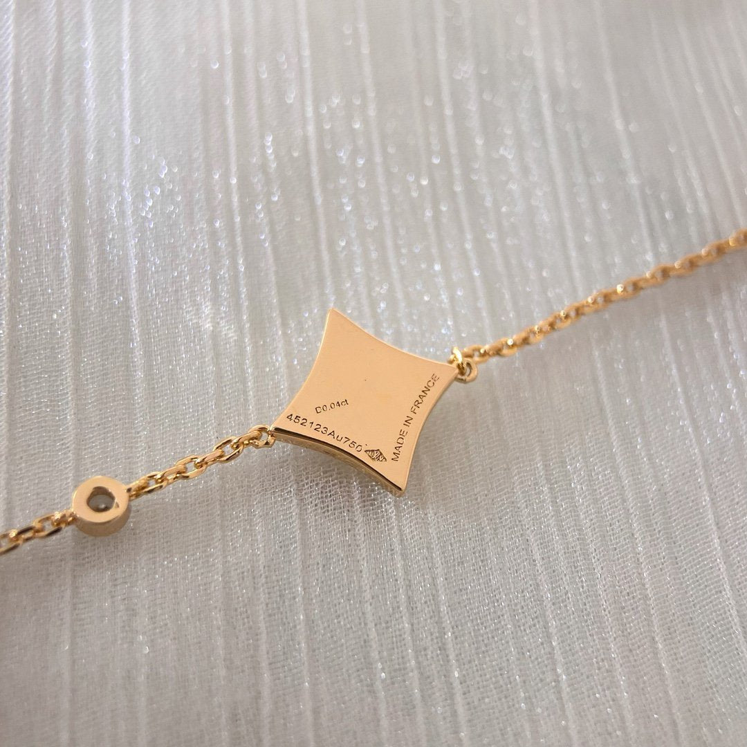 [Clover-Jewelry]COLOR STAR PINK GOLD DIAMOND BRACELET