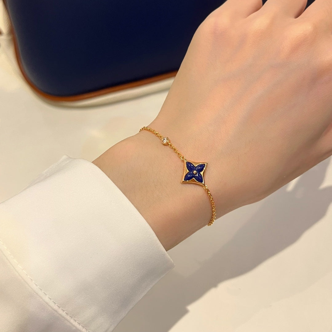 [Clover-Jewelry]COLOR STAR PINK GOLD DIAMOND BRACELET