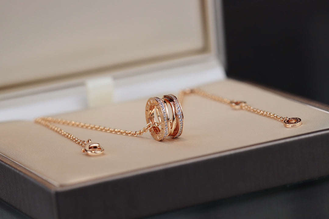 [Clover-Jewelry]ZERO 1 PINK GOLD NECKLACE