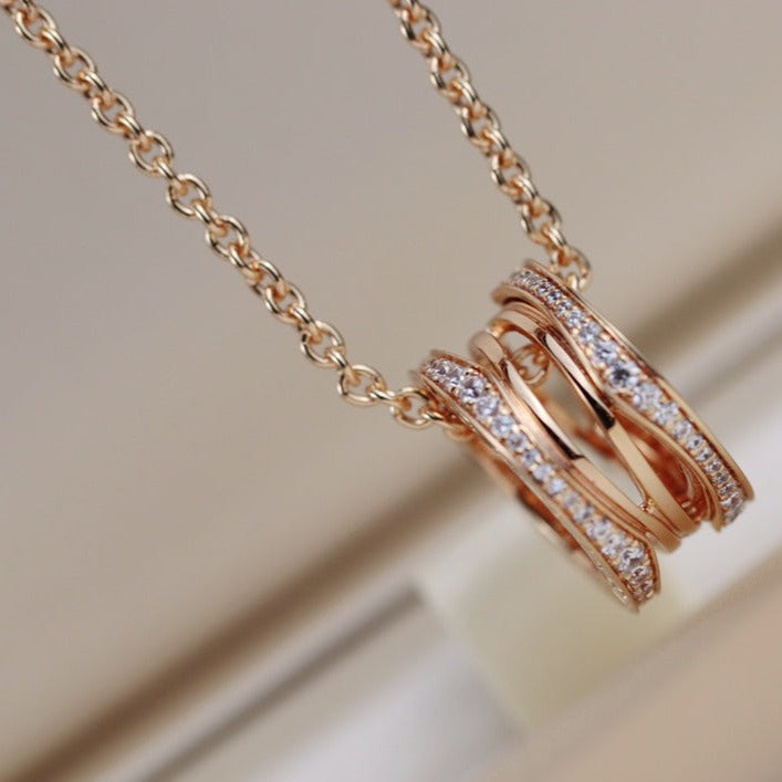 [Clover-Jewelry]ZERO 1 PINK GOLD NECKLACE