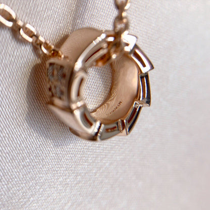 [Clover-Jewelry]SERPENTI PEDANT DIAMOND PINK GOLD NECKLACE