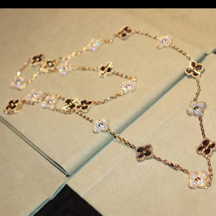 [Clover-Jewelry]CLOVER 20 MOTIFS LASER DIAMOND NECKLACE