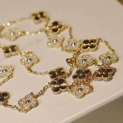 [Clover-Jewelry]CLOVER 20 MOTIFS LASER DIAMOND NECKLACE