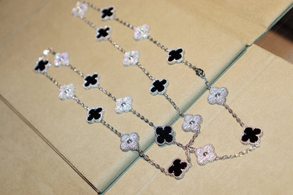 [Clover-Jewelry]CLOVER 20 MOTIFS ONYX DIAMOND SILVER