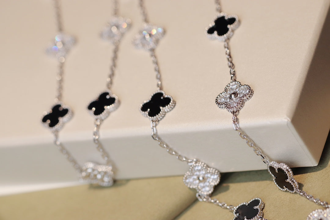 [Clover-Jewelry]CLOVER 20 MOTIFS ONYX DIAMOND SILVER