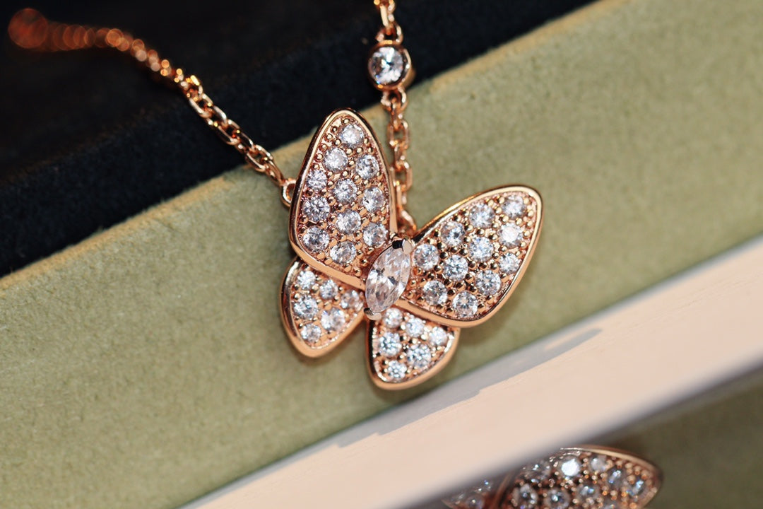 [Clover-Jewelry]BUTTERFLY DIAMOND NECKLACE