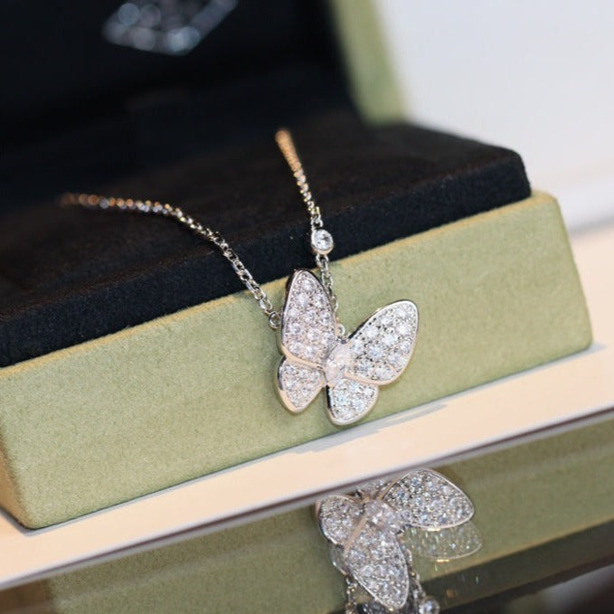 [Clover-Jewelry]BUTTERFLY DIAMOND NECKLACE