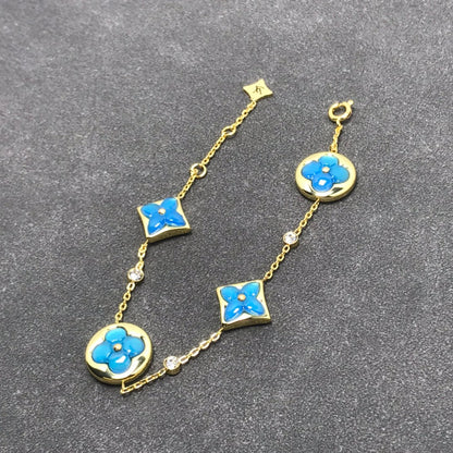 [Clover-Jewelry]STAR AND SUN TURQUOISE 4 MOTIFS 3 DIAMONDS