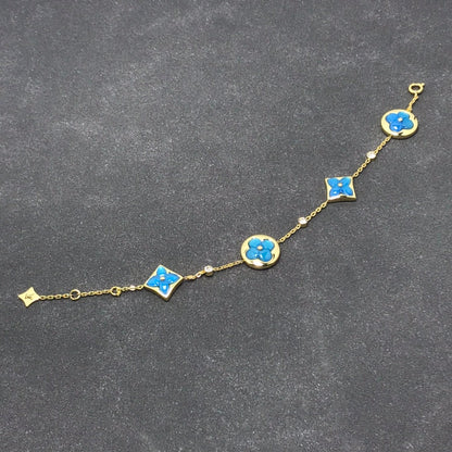 [Clover-Jewelry]STAR AND SUN TURQUOISE 4 MOTIFS 3 DIAMONDS