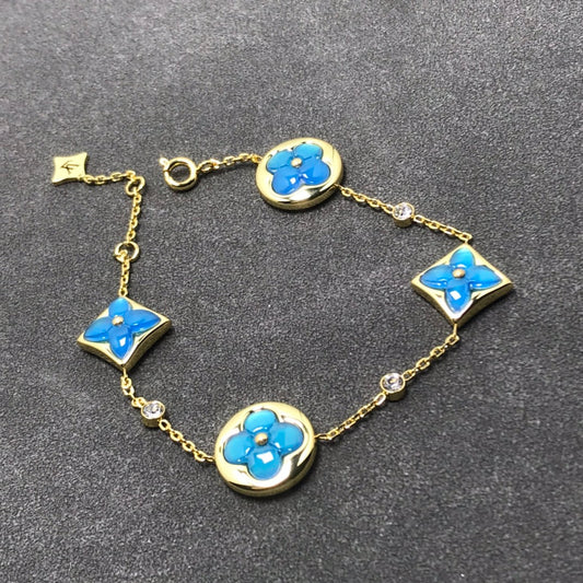 [Clover-Jewelry]STAR AND SUN TURQUOISE 4 MOTIFS 3 DIAMONDS