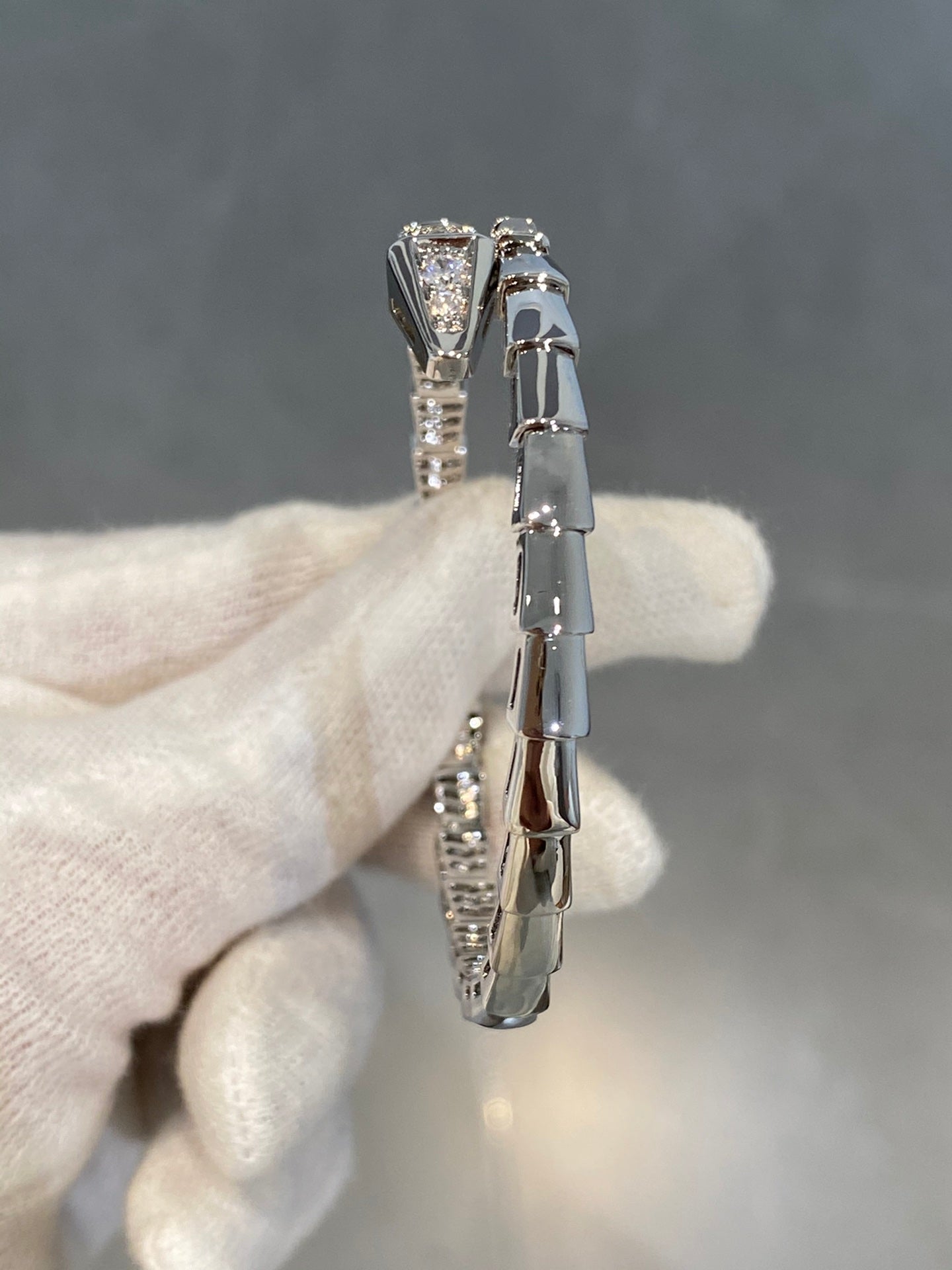 [Clover-Jewelry]SERPENTI BRACELET DIAMONDS SILVER