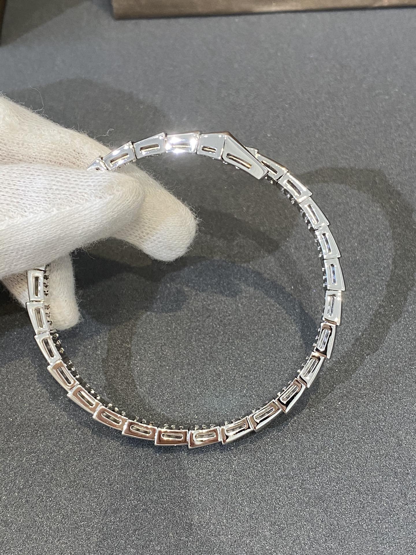 [Clover-Jewelry]SERPENTI BRACELET DIAMONDS SILVER