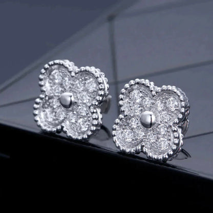 [Clover-Jewelry]CLOVER 1 MOTIFS DIAMOND STUD EARRINGS SILVER