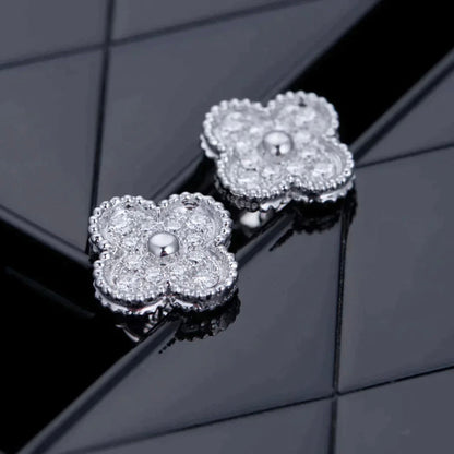 [Clover-Jewelry]CLOVER 1 MOTIFS DIAMOND STUD EARRINGS SILVER