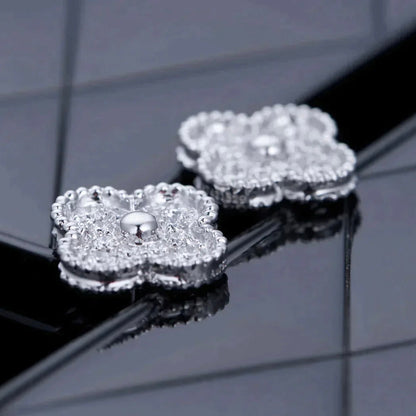 [Clover-Jewelry]CLOVER 1 MOTIFS DIAMOND STUD EARRINGS SILVER