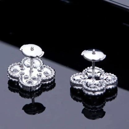 [Clover-Jewelry]CLOVER 1 MOTIFS DIAMOND STUD EARRINGS SILVER