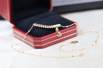 [Clover-Jewelry]CLASH PINK GOLD NECKLACE