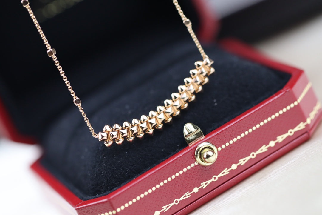 [Clover-Jewelry]CLASH PINK GOLD NECKLACE