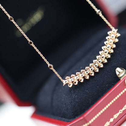 [Clover-Jewelry]CLASH PINK GOLD NECKLACE