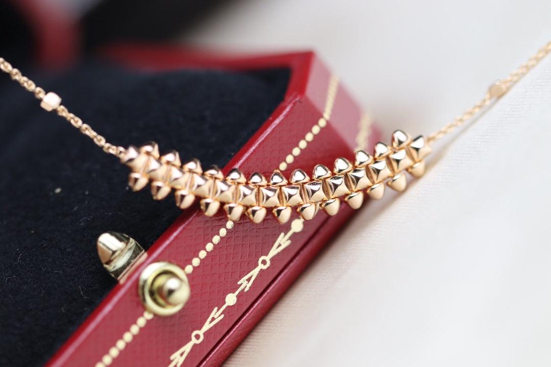 [Clover-Jewelry]CLASH PINK GOLD NECKLACE