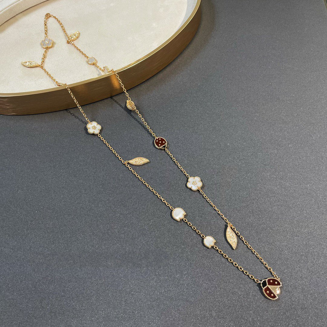 [Clover-Jewelry]LUCKY SPRING 15 MOTIFS GOLD NECKLACE