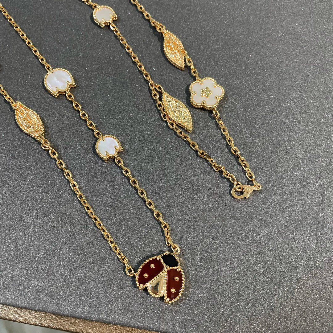 [Clover-Jewelry]LUCKY SPRING 15 MOTIFS GOLD NECKLACE