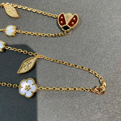 [Clover-Jewelry]LUCKY SPRING 15 MOTIFS GOLD NECKLACE