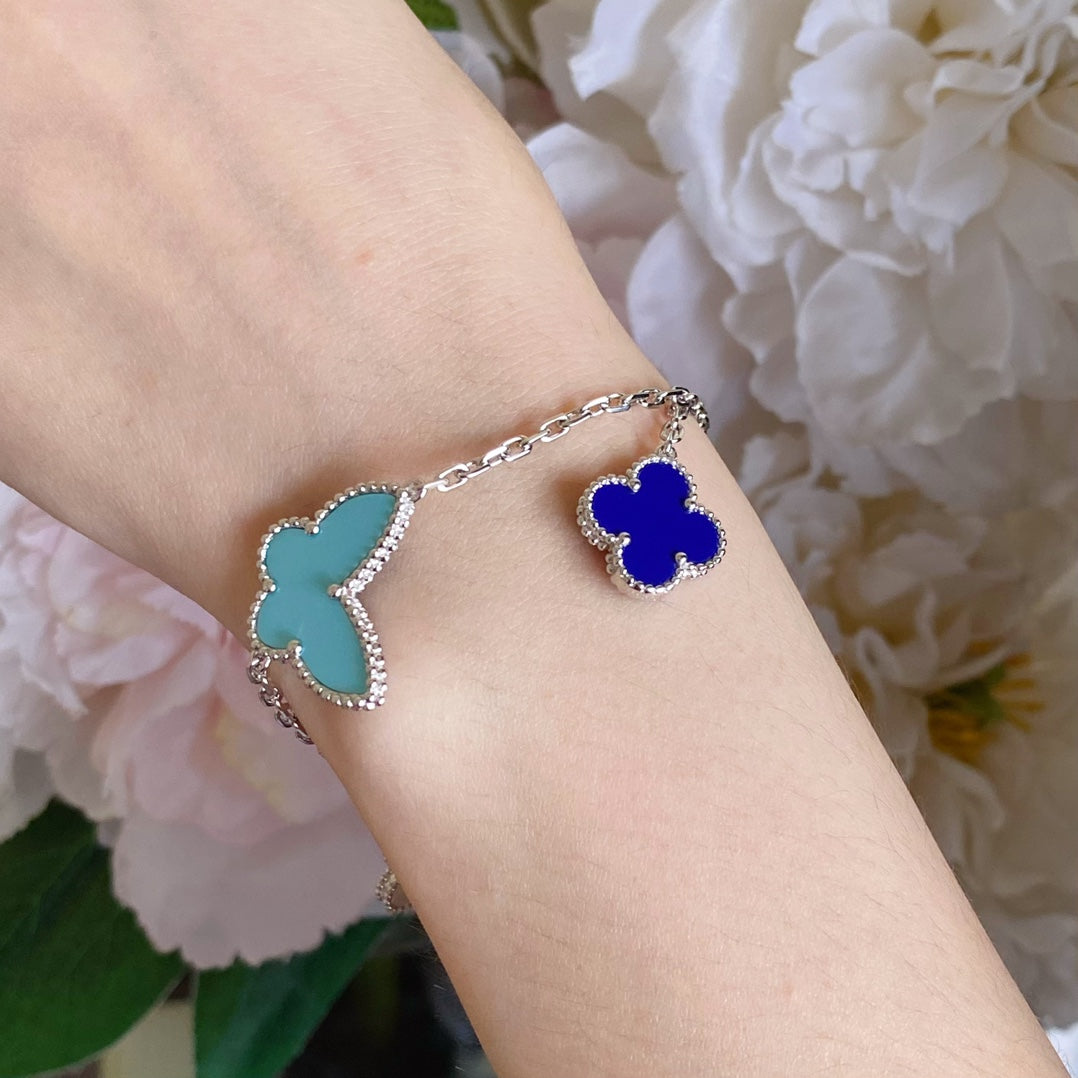 [Clover-Jewelry]LUCKY SPRING SILVER BRACELET 4 MOTIF