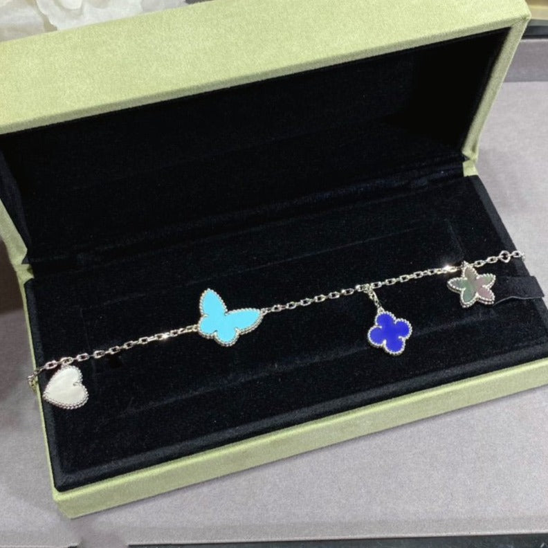 [Clover-Jewelry]LUCKY SPRING SILVER BRACELET 4 MOTIF