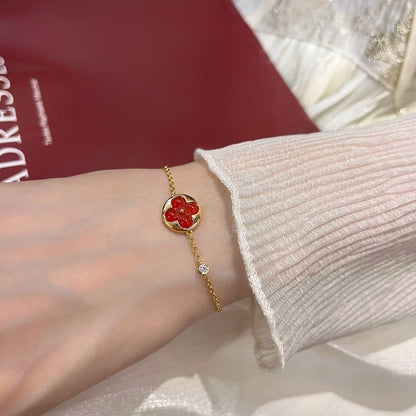 [Clover-Jewelry]SUN PEDANT CARNELIAN BRACELET