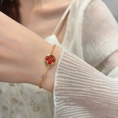 [Clover-Jewelry]SUN PEDANT CARNELIAN BRACELET