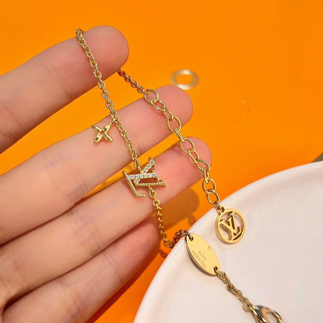 [Clover-Jewelry]LOGO STAR MOTIF GOLD BRACELET