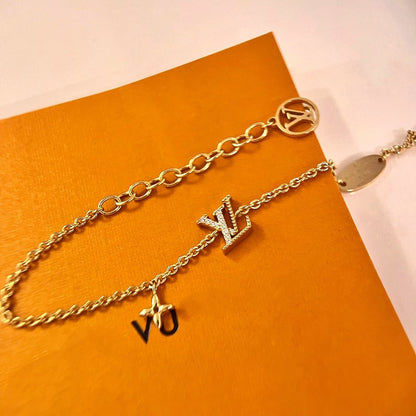 [Clover-Jewelry]LOGO STAR MOTIF GOLD BRACELET