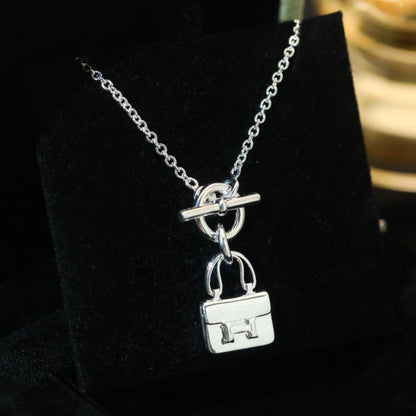 [Clover-Jewelry]POP H PEDANT SILVER NECKLACE