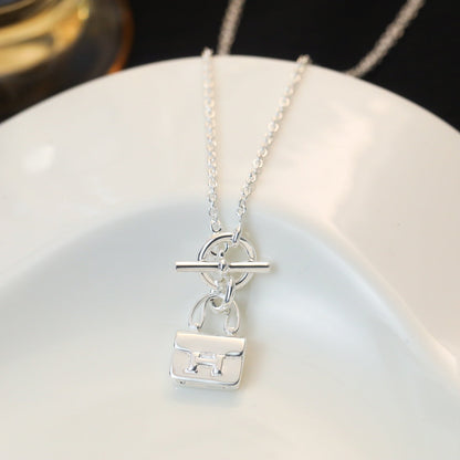 [Clover-Jewelry]POP H PEDANT SILVER NECKLACE