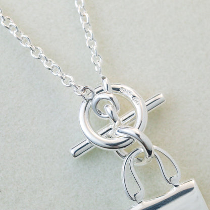 [Clover-Jewelry]POP H PEDANT SILVER NECKLACE