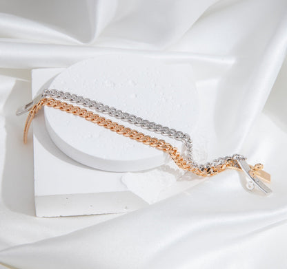 [Clover-Jewelry]KELLY CHAIN SILVER DIAMOND BRACELET