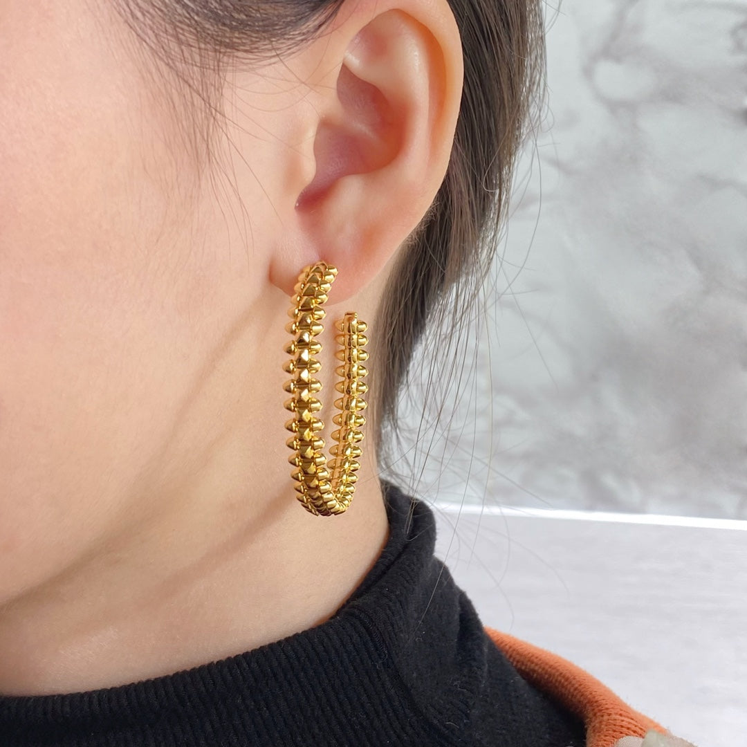 [Clover-Jewelry]CLASH LARGE HOOP EARRINGS