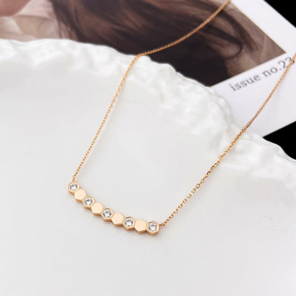 [Clover-Jewelry]BEE MY LOVE DIAMOND NECKLACE