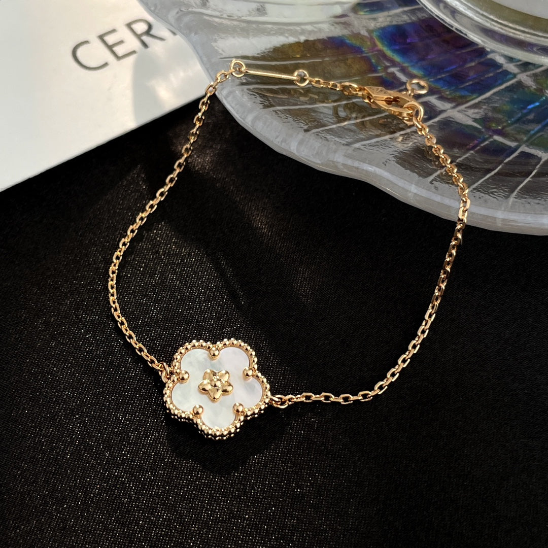 [Clover-Jewelry]LUCKY SPRING ROSE GOLD MOP BRACELET