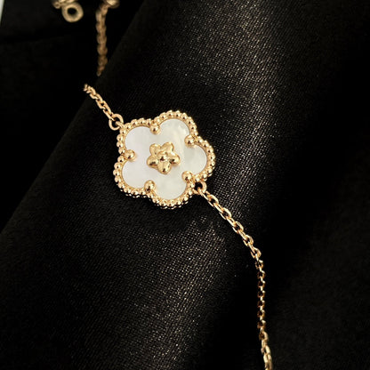 [Clover-Jewelry]LUCKY SPRING ROSE GOLD MOP BRACELET