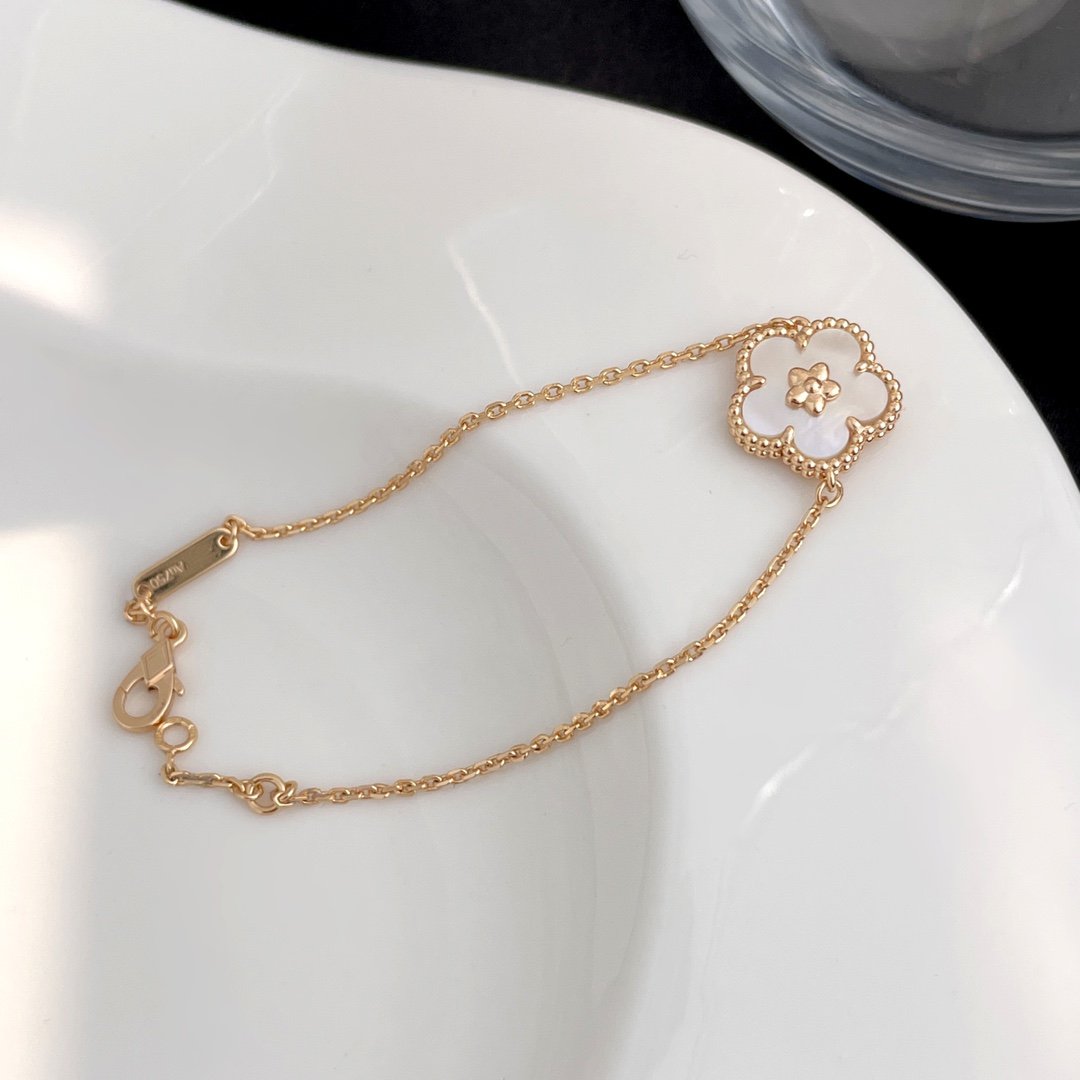 [Clover-Jewelry]LUCKY SPRING ROSE GOLD MOP BRACELET