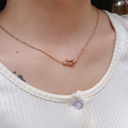 [Clover-Jewelry]FORCE 10 PINK GOLD DIAMOND NECKLACE