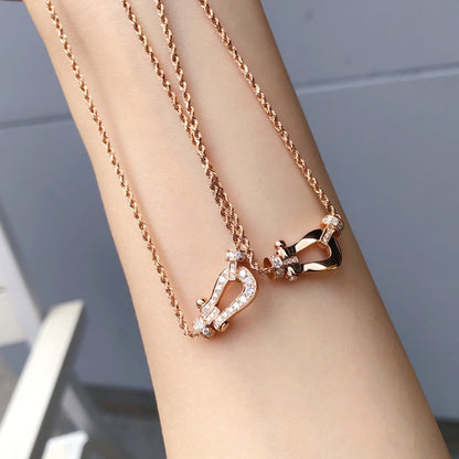 [Clover-Jewelry]FORCE 10 PINK GOLD DIAMOND NECKLACE