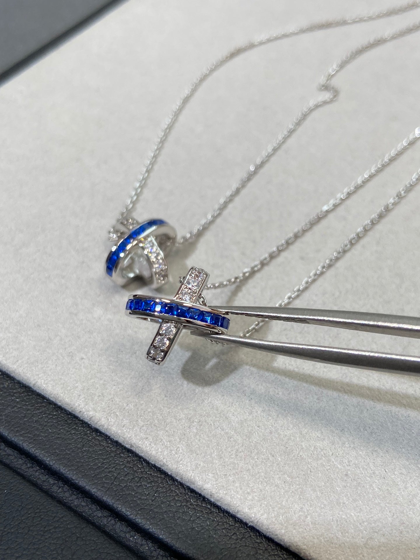 [Clover-Jewelry]LIENS DIAMOND SILVER NECKLACE